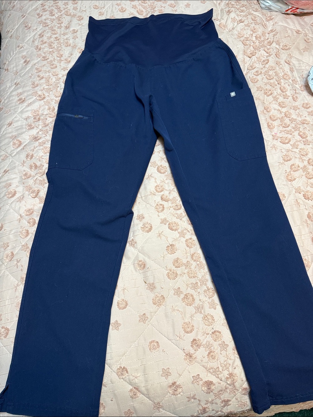 FIGS Navy Blue Maternity Scrub Pants - Size Large